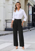 GRAPENT Women's Wide Leg Dress Pants | Pull On Closure, High Waisted, Elastic Back Waist, Front Pleated, Business Casual Office Wear