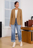 GRAPENT Women's Business Casual Blazer | Notched Lapel, Shoulder Pads, Single Button, 2 Pockets, Work Office Interview Outfits