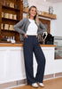 GRAPENT Women's High Waisted Wide Leg Work Pants | Elastic Back Waist, Front Pleated, Business Casual Office Outfits
