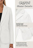 GRAPENT Women's Business Casual Blazer | Notched Lapel, Shoulder Pads, Single Button, 2 Pockets, Work Office Interview Outfits