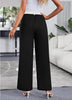 Black & White Block Women's High Waisted Wide Leg Business Work Pants