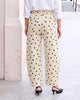 GRAPENT Women's High Rise Polka Dot Barrel Jeans | Stretch Denim, Elastic Drawstring Waist, 27