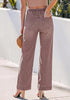 GRAPENT Women's High Rise Straight Wide Leg Jeans | Stretchy Denim, Elastic Waist, 29.5