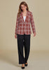 GRAPENT Women's Tweed Plaid Blazer | Notched Lapel, Fully Lined, Shoulder Pads, Single Button, 2 Pockets, Interview Office Business Casual