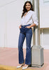 GRAPENT Women's Trendy High Rise Flare Jeans | Stretchy Denim, Wide Leg, 30.5