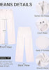 GRAPENT Women's High Rise Wide Leg Jeans | Stretchy Denim, Adjustable Cinch Waist, 30