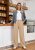 GRAPENT Women's High Waisted Wide Leg Work Pants | Elastic Back Waist, Front Pleated, Business Casual Office Outfits