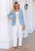 GRAPENT Women's Business Casual Blazer | Notched Lapel, Shoulder Pads, Single Button, 2 Pockets, Work Office Interview Outfits