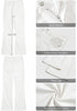 GRAPENT Women's Trendy High Rise Flare Jeans | Stretchy Denim, Wide Leg, 30.5