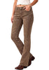 Toffee Brown Women's Trendy Mid Rise Bootcut Jeans — Stretchy Western Denim Pants with 90s Vintage Flare & 30.5