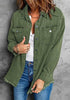 Elm Green Button-Up Oversized Women's Denim Shacket