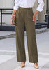 GRAPENT Women's Wide Leg Dress Pants | Pull On Closure, High Waisted, Elastic Back Waist, Front Pleated, Business Casual Office Wear