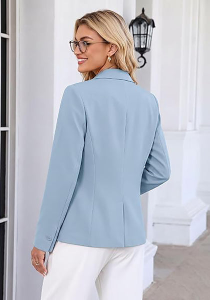 GRAPENT Women's Business Casual Blazer | Notched Lapel, Shoulder Pads, Single Button, 2 Pockets, Work Office Interview Outfits