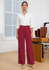 GRAPENT Women's High Waisted Wide Leg Work Pants | Elastic Back Waist, Front Pleated, Business Casual Office Outfits