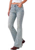 Vintage Blue Flare Jeans for Women Mid Rise Bootcut Denim Pants Distressed Stretchy Retro Y2K Washed Date Night Outfit Nashville Western Style