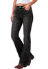 Washed Black Flare Jeans for Women Mid Rise Bootcut Denim Pants Distressed Stretchy Retro Y2K Washed Date Night Outfit Nashville Western Style