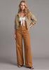 Camel Brown Women's Wide Leg High Waist Stretch Jeans Baggy Straight Leg Denim Pants,  29.5 Inch Inseam Angled Side Seam, Country Concert Western Style