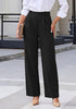 GRAPENT Women's Wide Leg Dress Pants | Pull On Closure, High Waisted, Elastic Back Waist, Front Pleated, Business Casual Office Wear