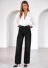 GRAPENT Women's High Rise Wide Leg Jeans | Stretchy Denim, Adjustable Cinch Waist, 30