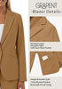 GRAPENT Women's Business Casual Blazer | Notched Lapel, Shoulder Pads, Single Button, 2 Pockets, Work Office Interview Outfits