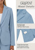GRAPENT Women's Business Casual Blazer | Notched Lapel, Shoulder Pads, Single Button, 2 Pockets, Work Office Interview Outfits