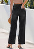 GRAPENT Women's High Rise Straight Wide Leg Jeans | Stretchy Denim, Elastic Waist, 29.5