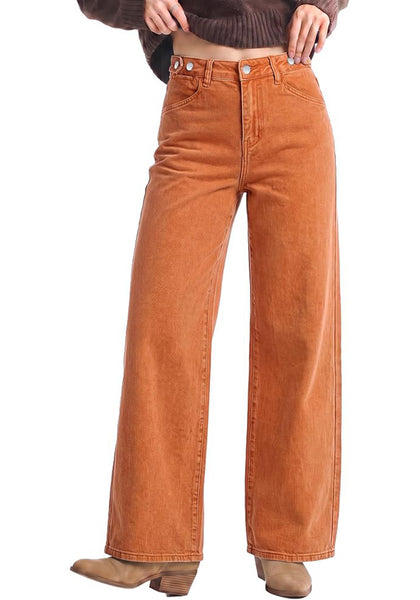 GRAPENT Women's High Waisted Wide Leg Baggy Jeans | Stretchy Denim, Adjustable Cinched Waist, 30" Inseam, 90S Baggy Style, Country Concert & Casual Work Wear