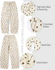 GRAPENT Women's High Rise Polka Dot Barrel Jeans | Stretch Denim, Elastic Drawstring Waist, 27