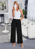 Black & White Block Women's High Waisted Wide Leg Business Work Pants