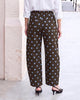 GRAPENT Women's High Rise Polka Dot Barrel Jeans | Stretch Denim, Elastic Drawstring Waist, 27