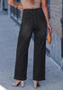GRAPENT Women's High Waisted Wide Leg Jeans | Soft Stretch Denim, Patch Pocket, 29.5