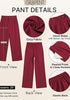 GRAPENT Women's High Waisted Wide Leg Work Pants | Elastic Back Waist, Front Pleated, Business Casual Office Outfits