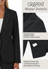GRAPENT Women's Business Casual Blazer | Notched Lapel, Shoulder Pads, Single Button, 2 Pockets, Work Office Interview Outfits