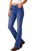 Medium Blue  Women's Trendy Mid Rise Bootcut Jeans — Stretchy Western Denim Pants with 90s Vintage Flare & 30.5