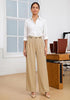 GRAPENT Women's High Waisted Wide Leg Work Pants | Elastic Back Waist, Front Pleated, Business Casual Office Outfits
