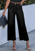 Women's High Waisted Wide Leg Cropped Denim Jeans Fashion Casual Jeans