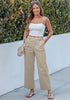 Women's Comfy High Waist Wide Leg Tailored Relaxed Fit Daily Wear Pants