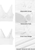 High Stretch Crisscross V Neck Bikini Tops for Women Comfortable Swimsuit Quick Dry Bathing Suit