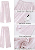 Women’s Striped Wide Leg Pants Causal Elastic High Waist Full Length Trousers with Pockets