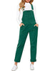 Alpine Green Womens Overalls Corduroy Bib Adjustable Straps Fashion Jumpsuit Overall for Women with Pocket