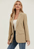 Candied Ginger Women's Classic Twill Loose Fit Business Casual Blazer