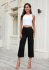 Always Black Women's Denim Capri Elastic Waist High Waist Pant Pocket