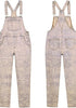 Vintage Pink Women's Casual Stretch Denim Bib Overalls Pants Pocketed Jeans Jumpsuits
