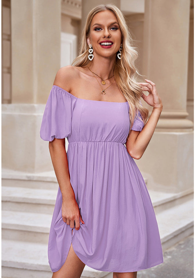 Lavender off best sale the shoulder dress