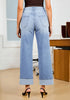 Lakeside Blue Women's Fashionable High Waisted Wide Leg Jeans Casual Jeans Versatile for Commuting