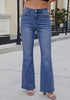GRAPENT Women's Trendy High Rise Flare Jeans | Stretchy Denim, Wide Leg, 30.5