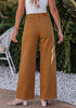 Camel Brown Women's Wide Leg High Waist Stretch Jeans Baggy Straight Leg Denim Pants,  29.5 Inch Inseam Angled Side Seam, Country Concert Western Style