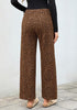 GRAPENT Women's High Waist Wide Leg Leopard Jeans | Stretchy Denim, Baggy Loose Fit, 29.5