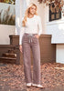 GRAPENT Women's High Rise Straight Wide Leg Jeans | Stretchy Denim, Elastic Waist, 29.5