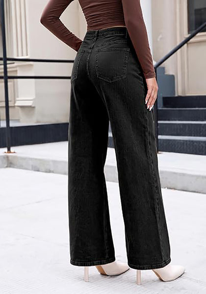 GRAPENT Women's High Waisted Wide Leg Baggy Jeans | Stretchy Denim, Adjustable Cinched Waist, 30" Inseam, 90S Baggy Style, Country Concert & Casual Work Wear